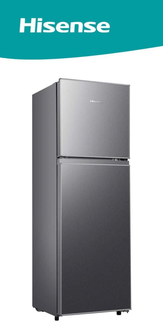 Hisense Double Door Refrigerator 154L with Top Freezer, Titanium Silver(RD-20)
