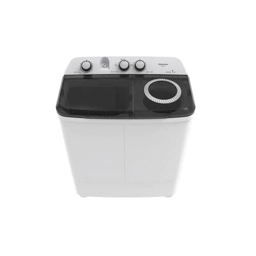 Hisense Washing Machine 8kg Manual, Twin Tub, Rust Proof, Plastic Body, Low Noise, White WSXL801