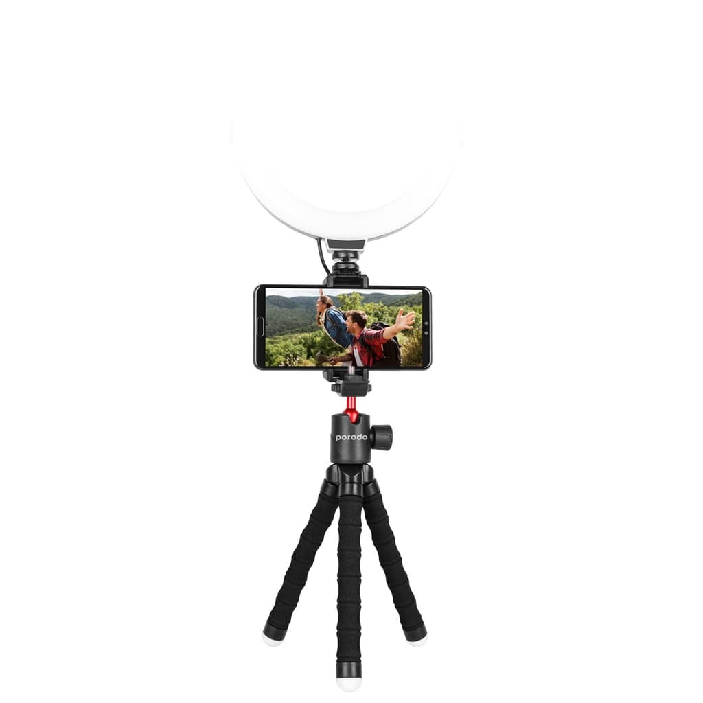 Porodo Flexible Versatile Folded Length Tripod 33Cm - Black