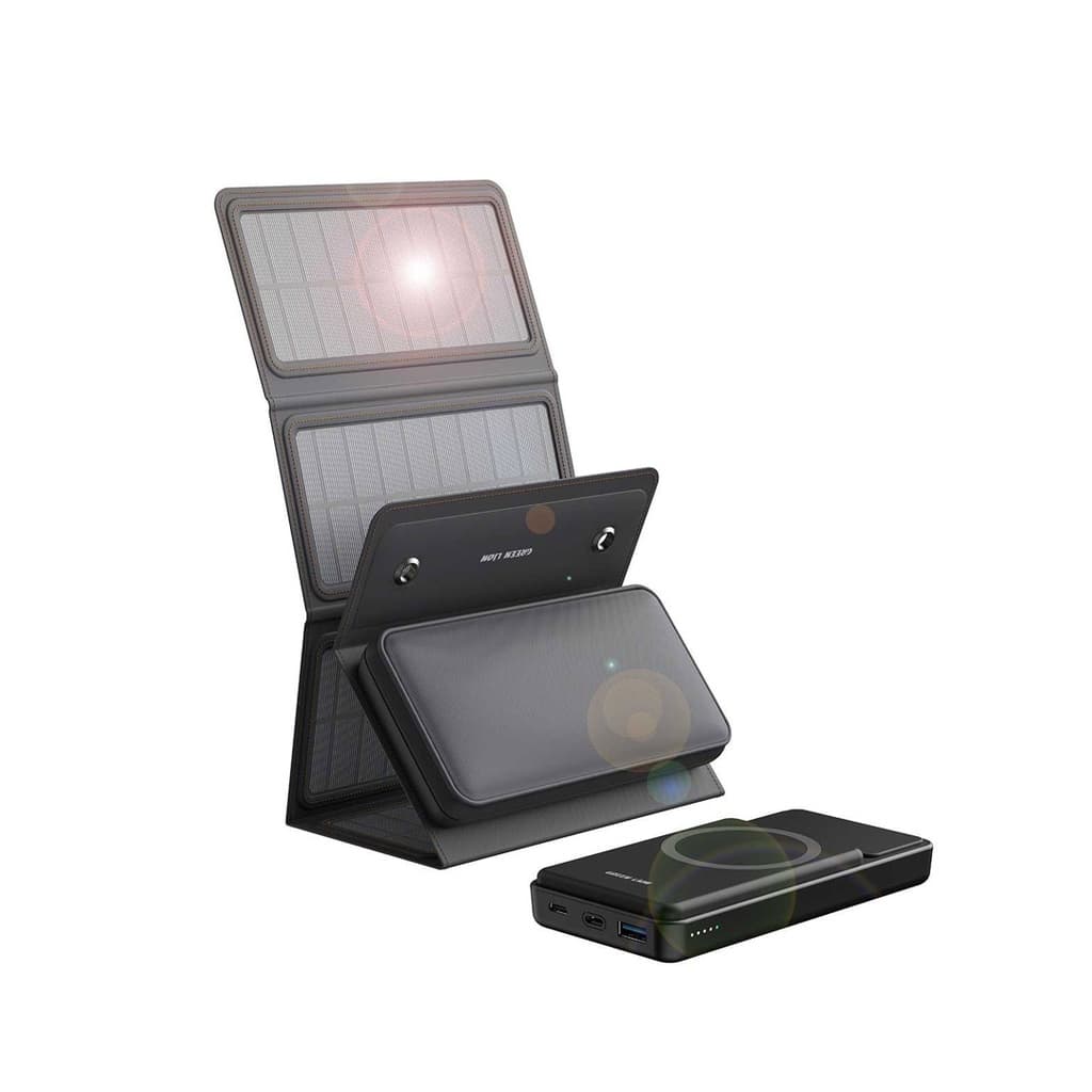 Green Lion SolarMax Power Bank 10000mAh PD 20W - Black