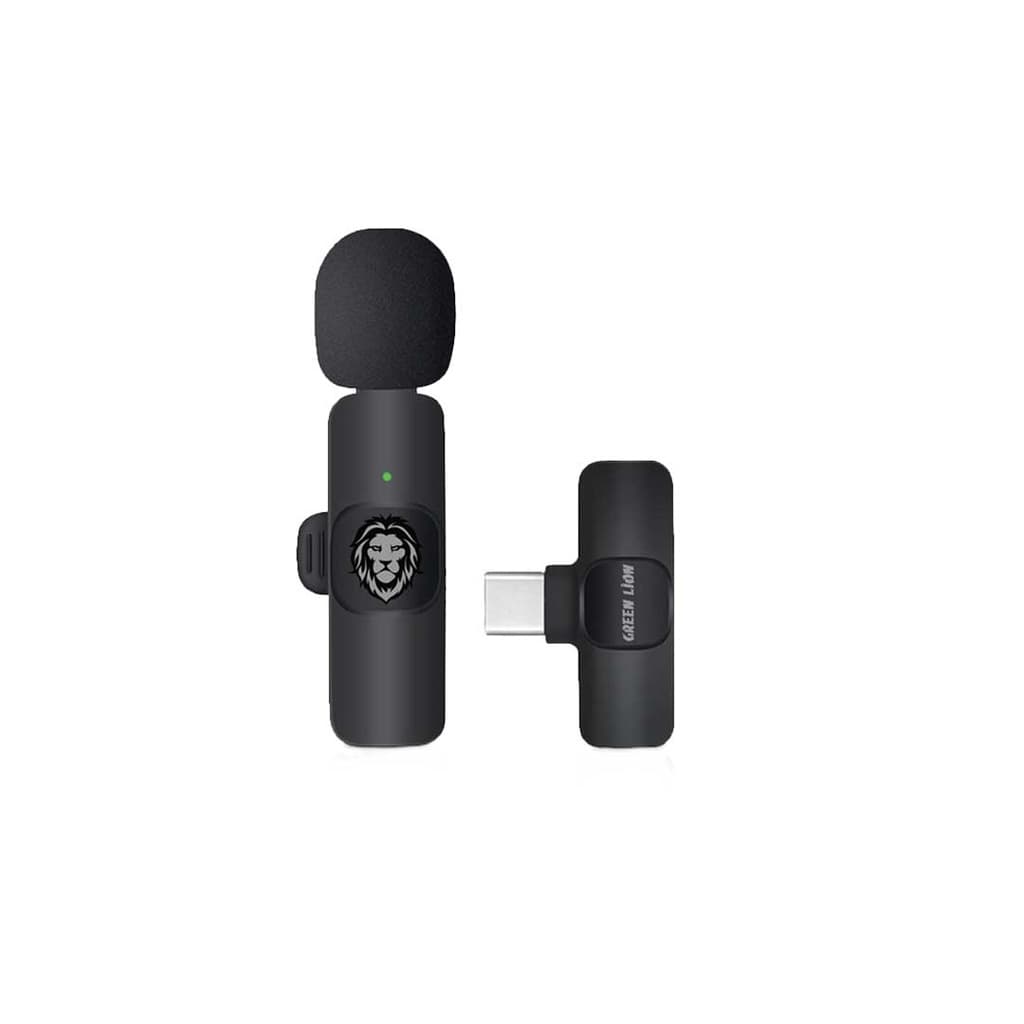 Green Lion Solo Wireless Microphone 3 Plugs 60mAh - Black