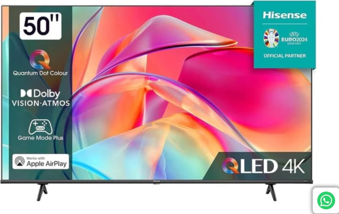 Hisense 50" Smart UHD 4K Quantum ULED TV 50E7K - Dolby Vision Atmos, HDR10, 60Hz VRR, Built-In Wi-Fi