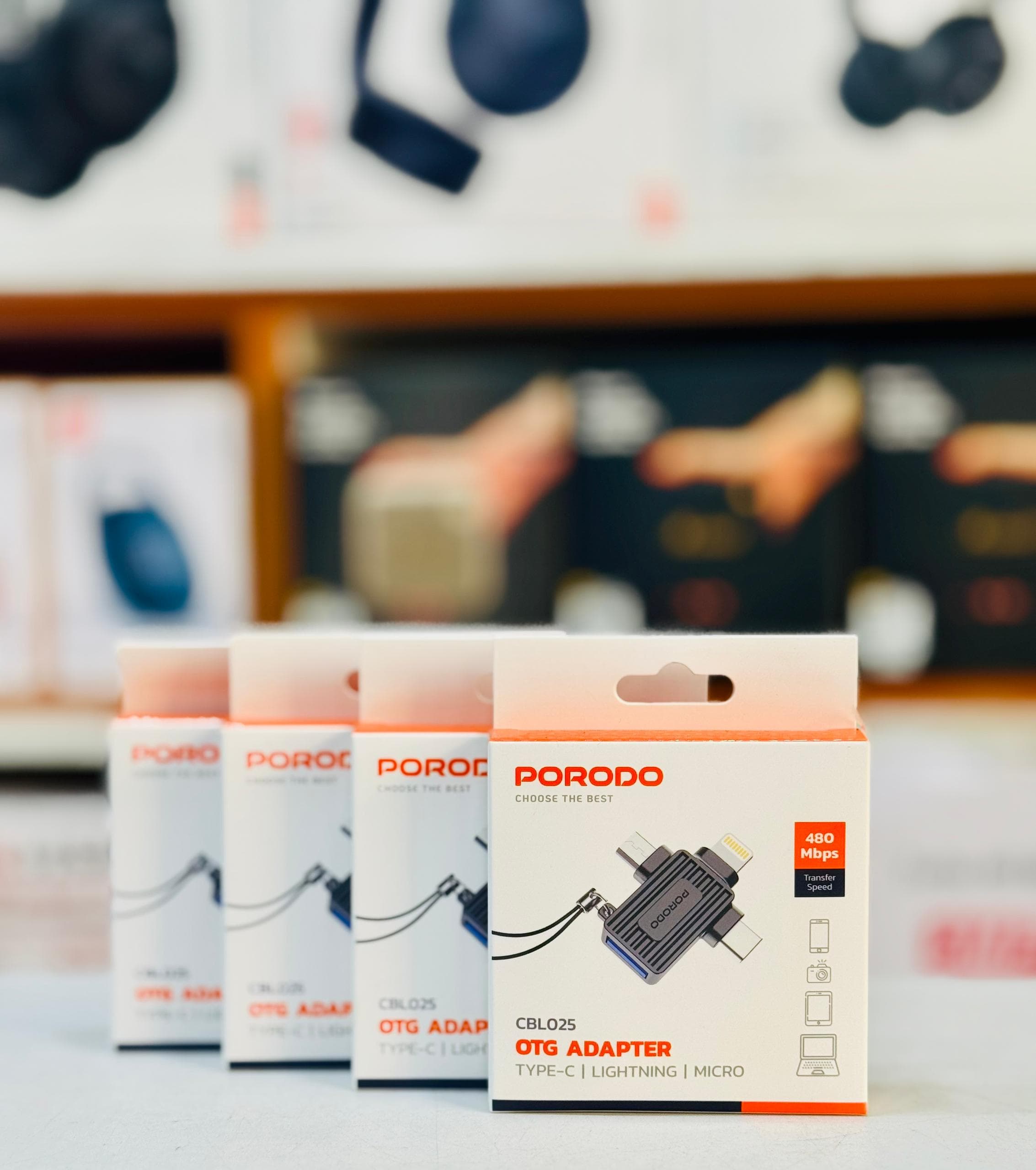 Porodo OTG Adapter - Black