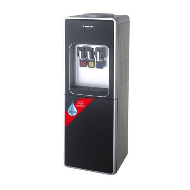 Nikai NWD999R Water Dispenser with Refrigerator – Black Silver