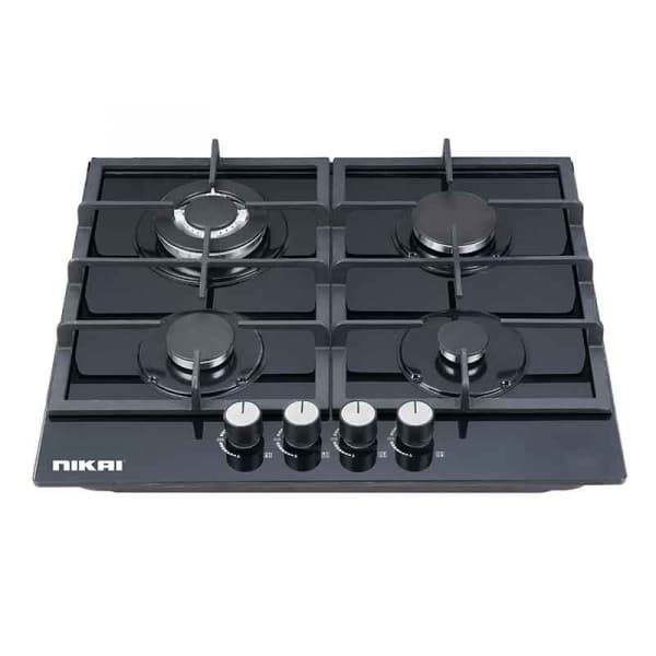 Nikai Gas Cooker 4 Burner Glass Built-in Hob NGH44G