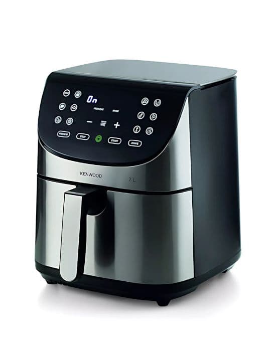 Kenwood Digital Air Fryer XXXL 7L 1800W HFM80.000SS – Large Capacity Air Fryer with Max Crisp Function & 12 Preset Programs