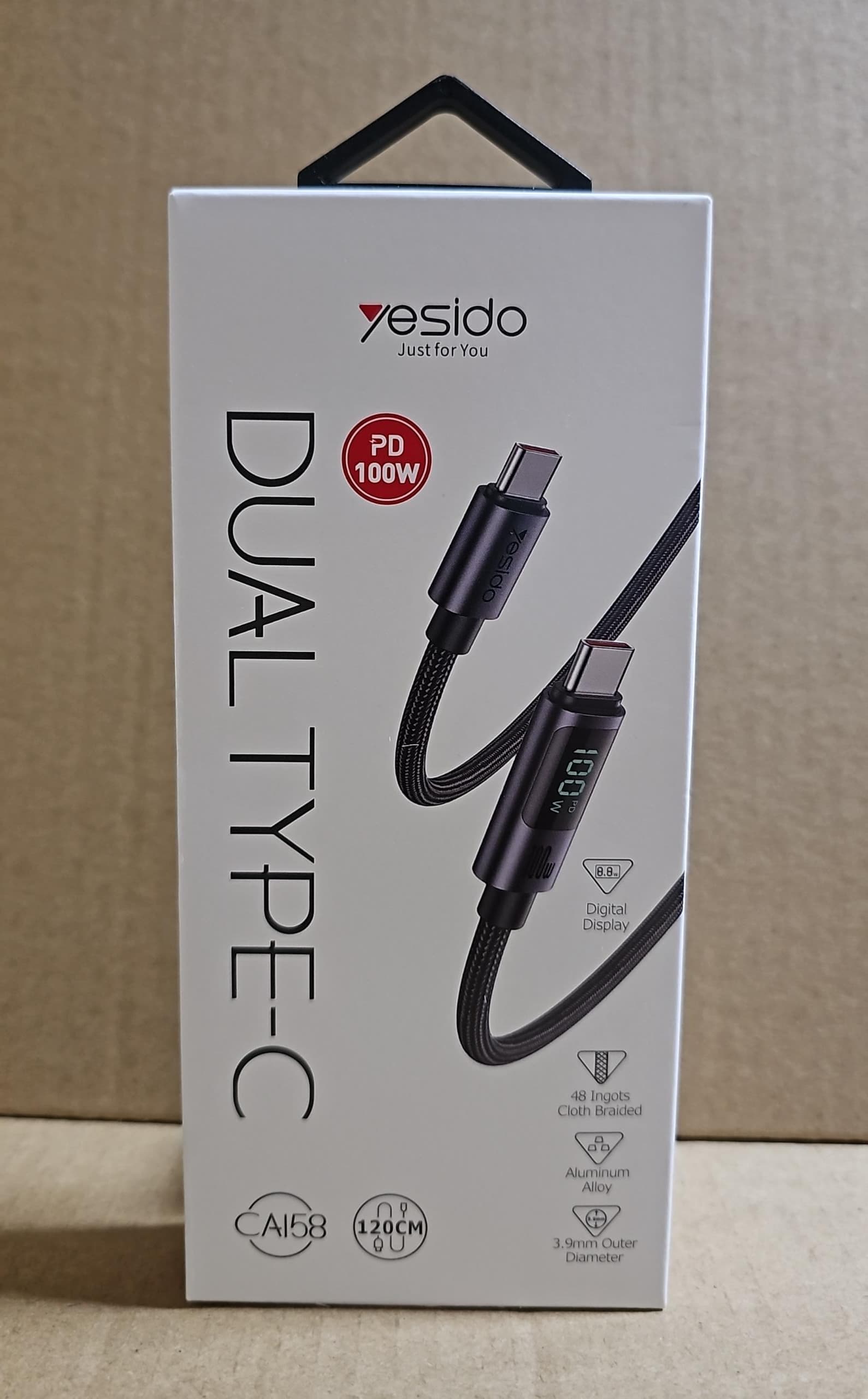 CA158 1.2M 100W Type-C to Type-C Fast Charging & Data Cable