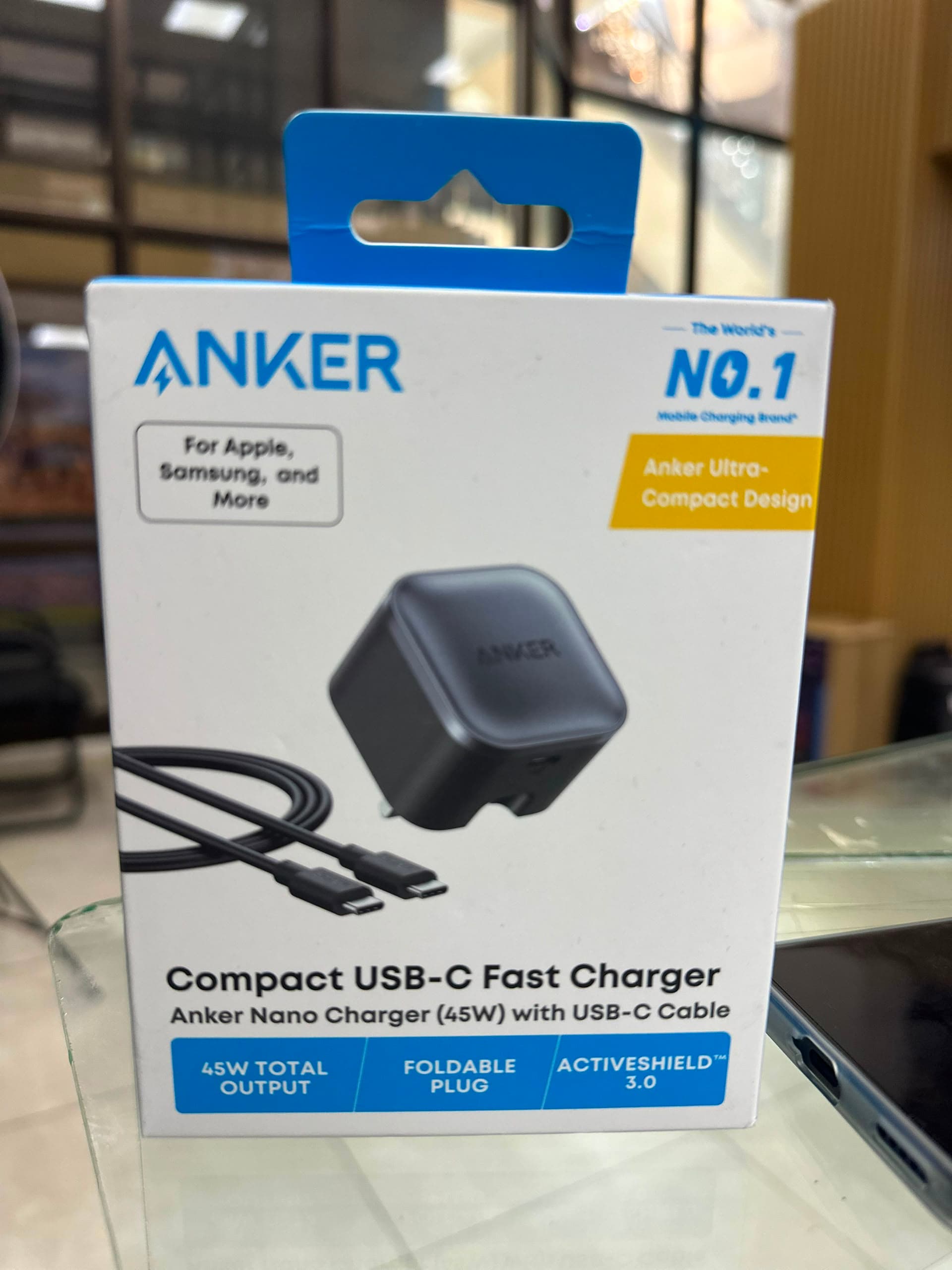Anker Nano 45W USB-C Fast Charger with Type-C Cable