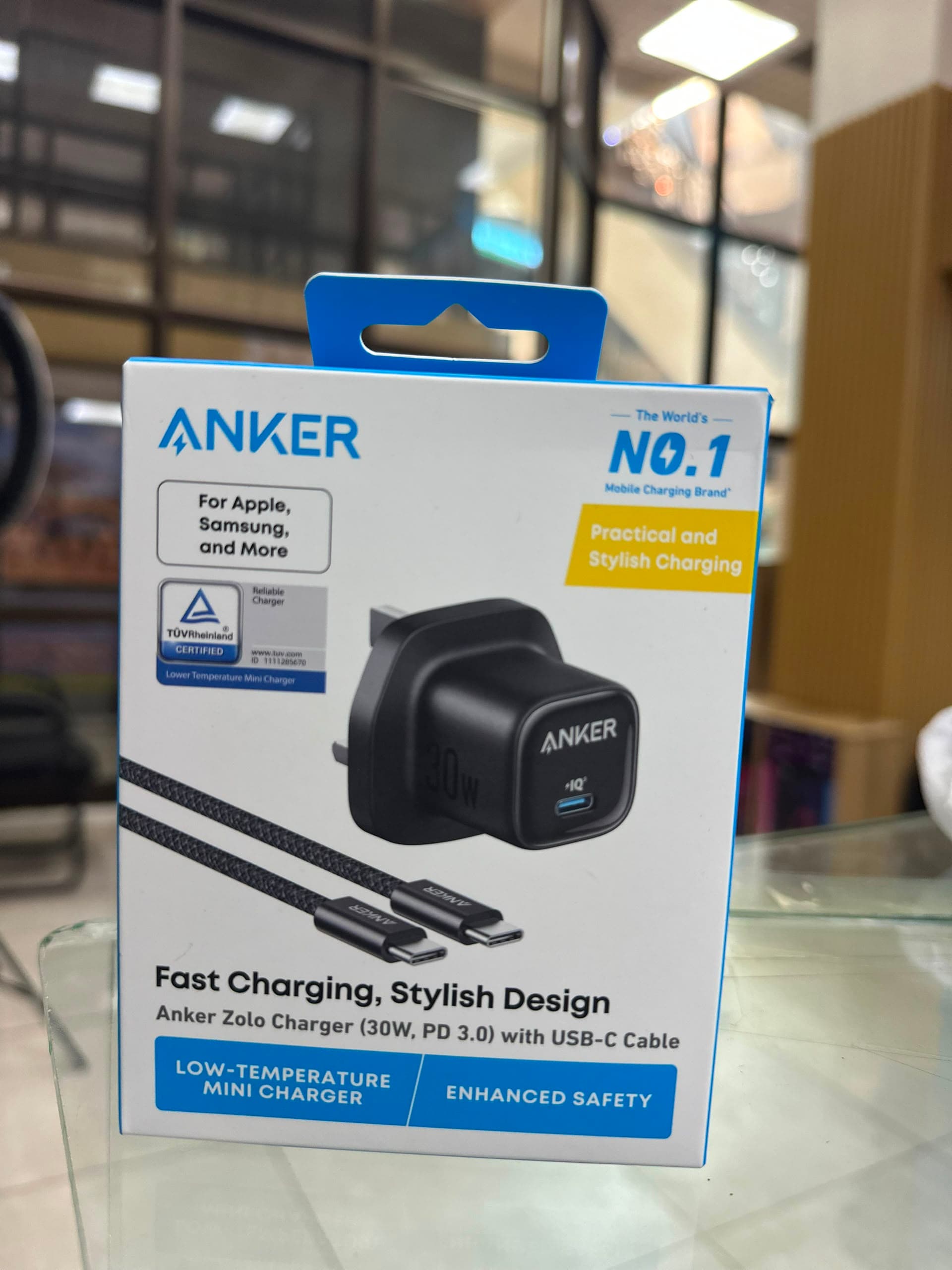 Anker Zolo 30W Wall Charger with USB-C to USB-C Cable (PD 3.0, Black)