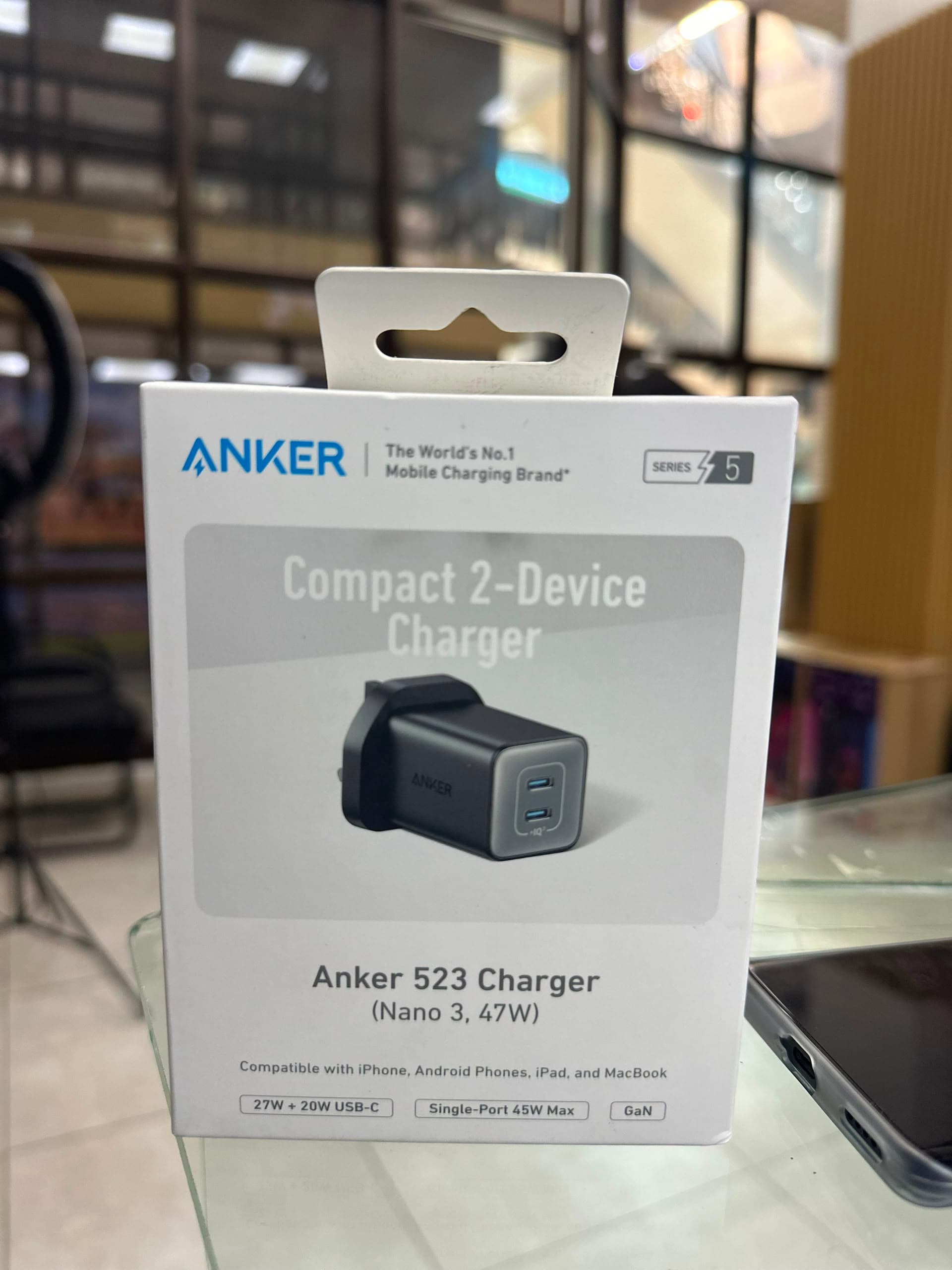 Anker 523 Charger (Nano 3, 47W) Dual USB-C GaN Fast Charger