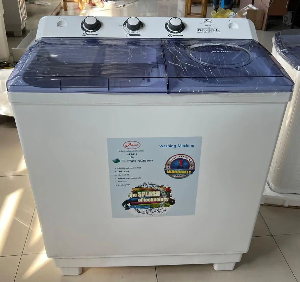 Aero 10KG Semi-Automatic Twin Tub Washing Machine Durable & Easy Use