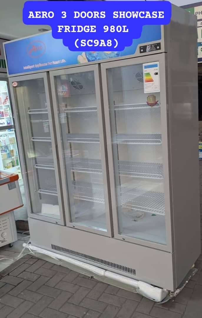 Aero 980L 3-Door Showcase Fridge Colossal Display & Maximum Storage