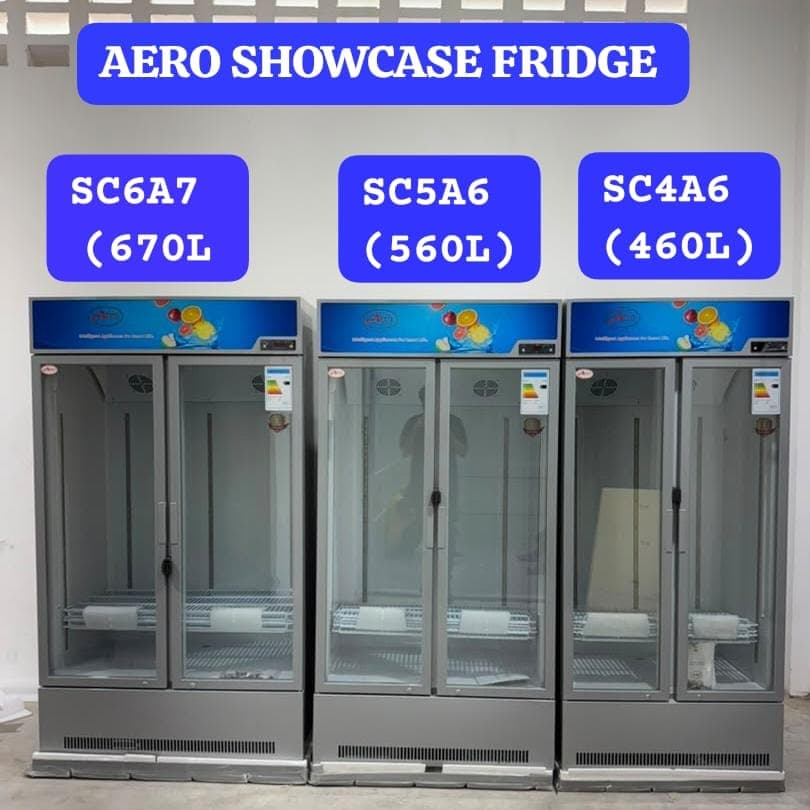 Aero 670L Double Door Showcase Fridge Ultimate Visibility & Commercial Grade