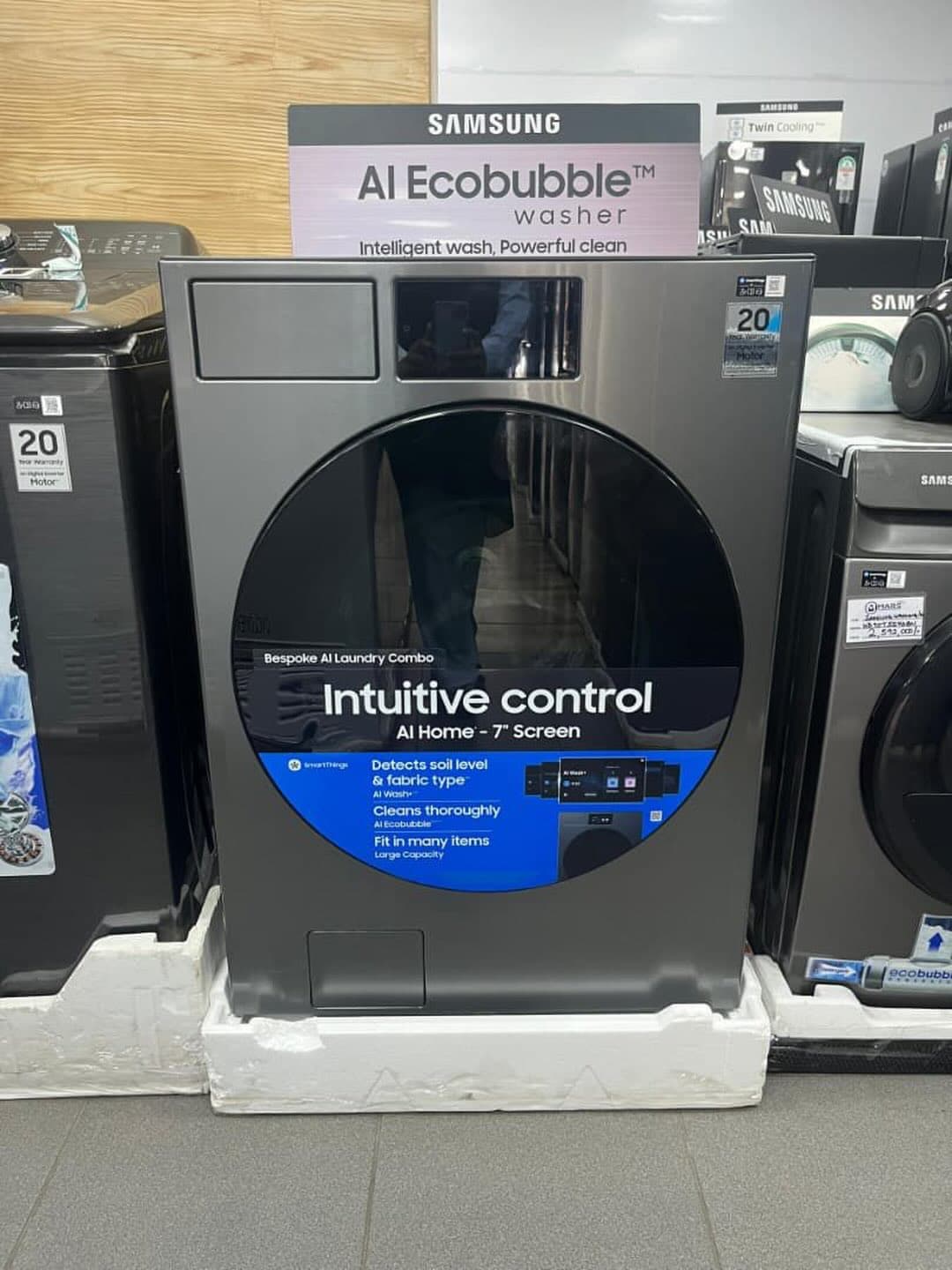 Samsung WD90F22BCSNQ 22kg Front Load Washer Dryer with AI Wash & Inverter Technology