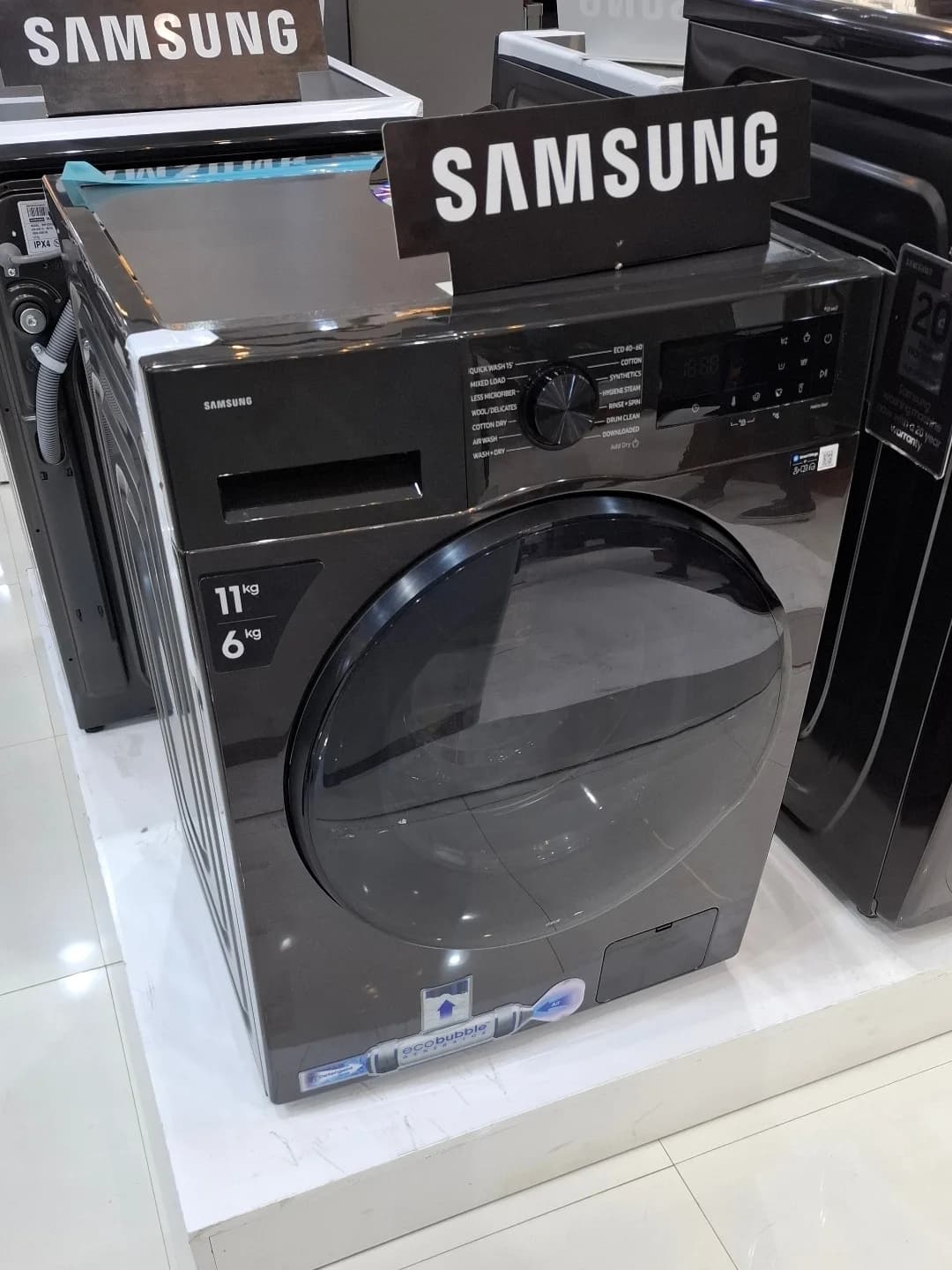 Samsung WD11DG5B15BB 11kg Front Load Washer Dryer with EcoBubble™ and Digital Inverter Technology