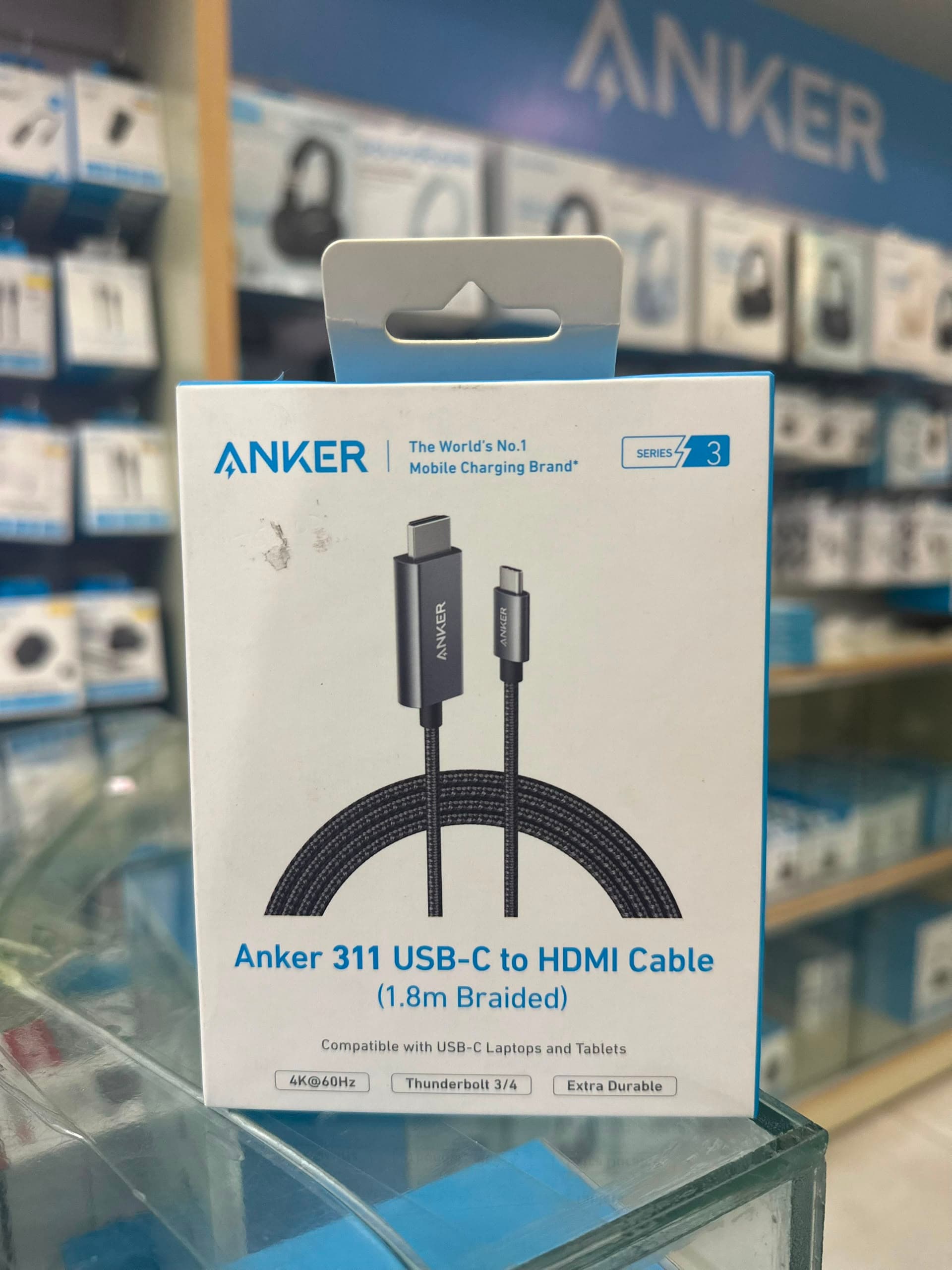 Anker 311 USB-C to HDMI Cable 1.8m Braided – 4K 60Hz