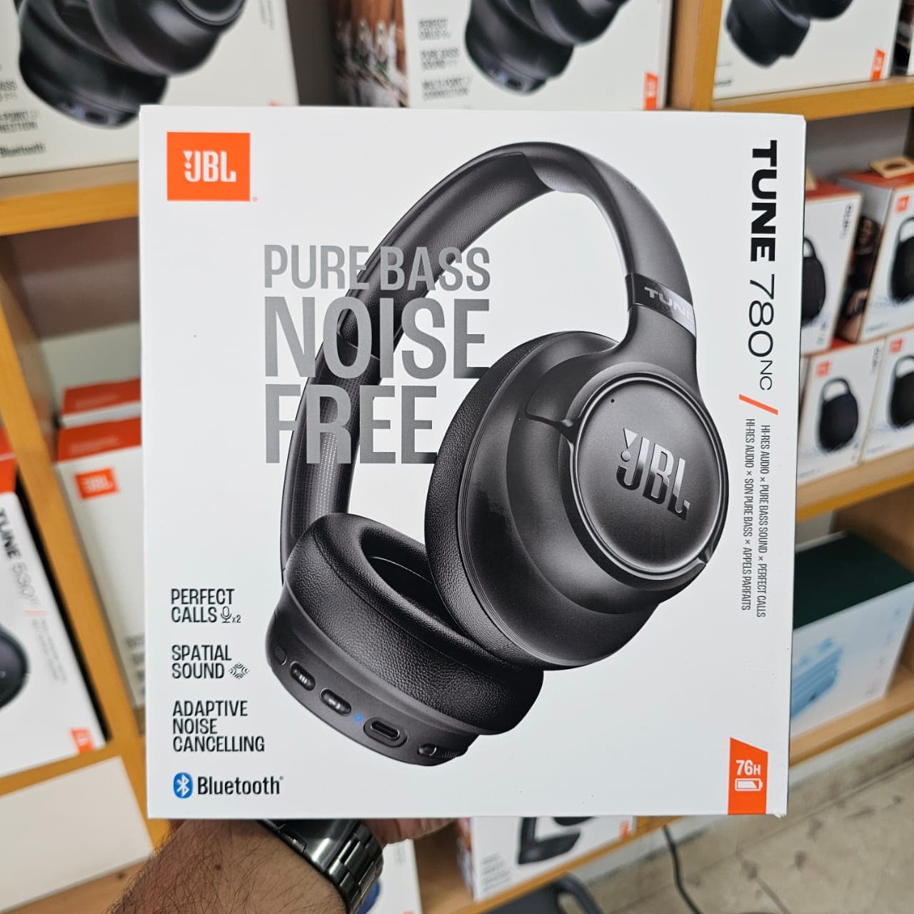 JBL Tune 780NC Wireless Headphones with Adaptive Noise Cancelling, JBL Pure Bass & Spatial Sound
