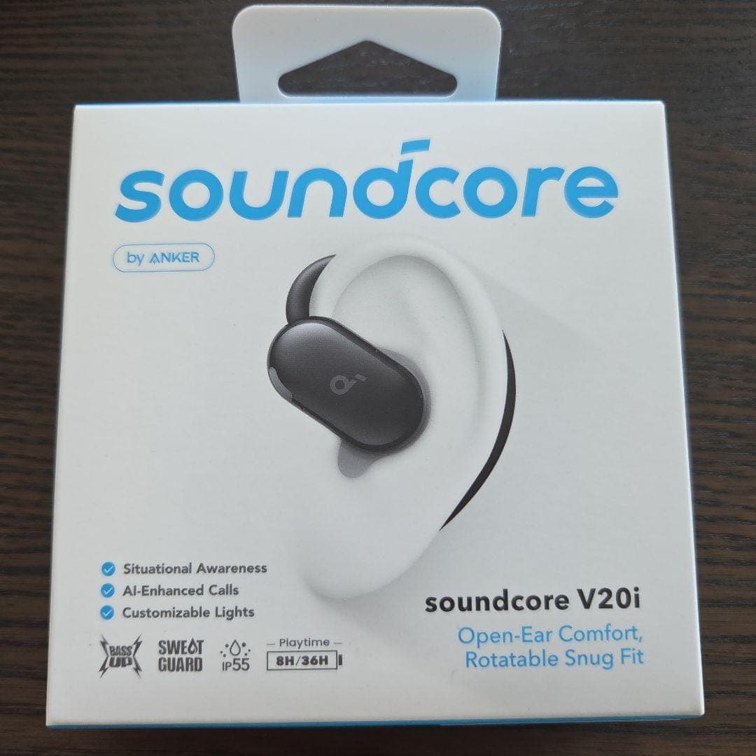 Soundcore V20i Open-Ear Wireless Earbuds with BassUp, AI Calls and 36H Playtime
