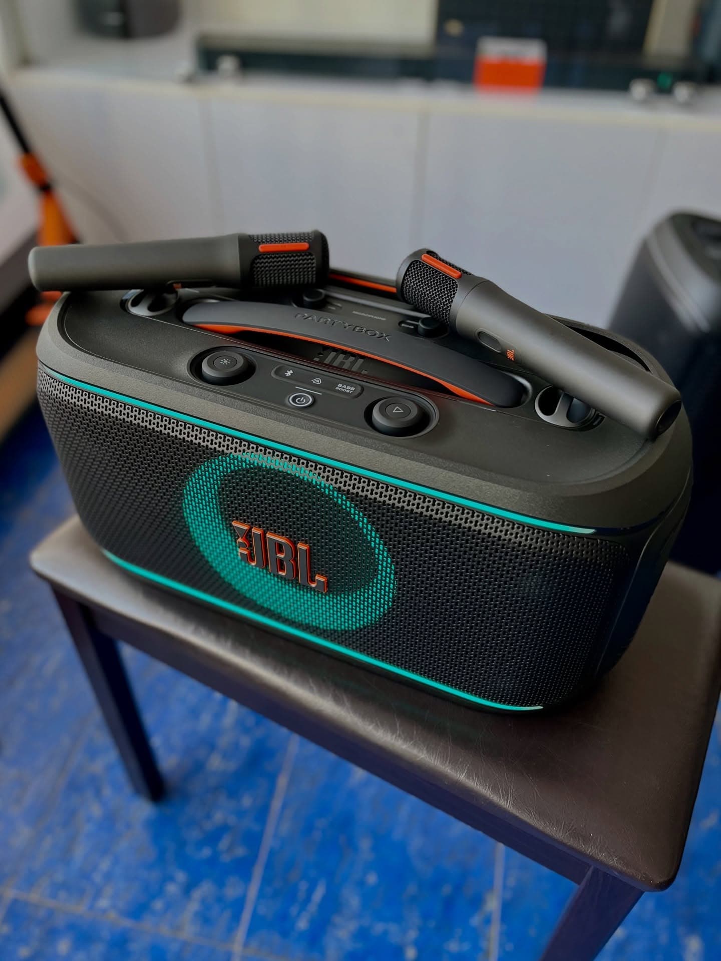 JBL PartyBox On-The-Go 2 100W Portable Bluetooth Party Speaker With Wireless Mic