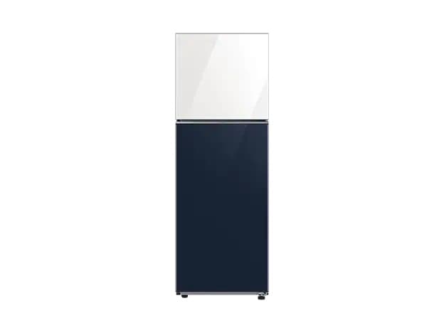 Samsung RT35CB56218AUT 348L Bespoke Double Door Refrigerator White Navy Glass WiFi