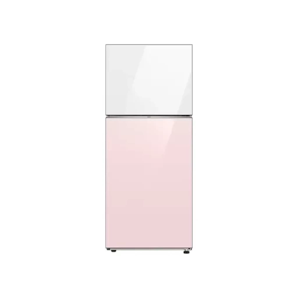 Samsung RT38CB66218CUT 393L Bespoke Double Door Refrigerator White Pink Glass SmartThings