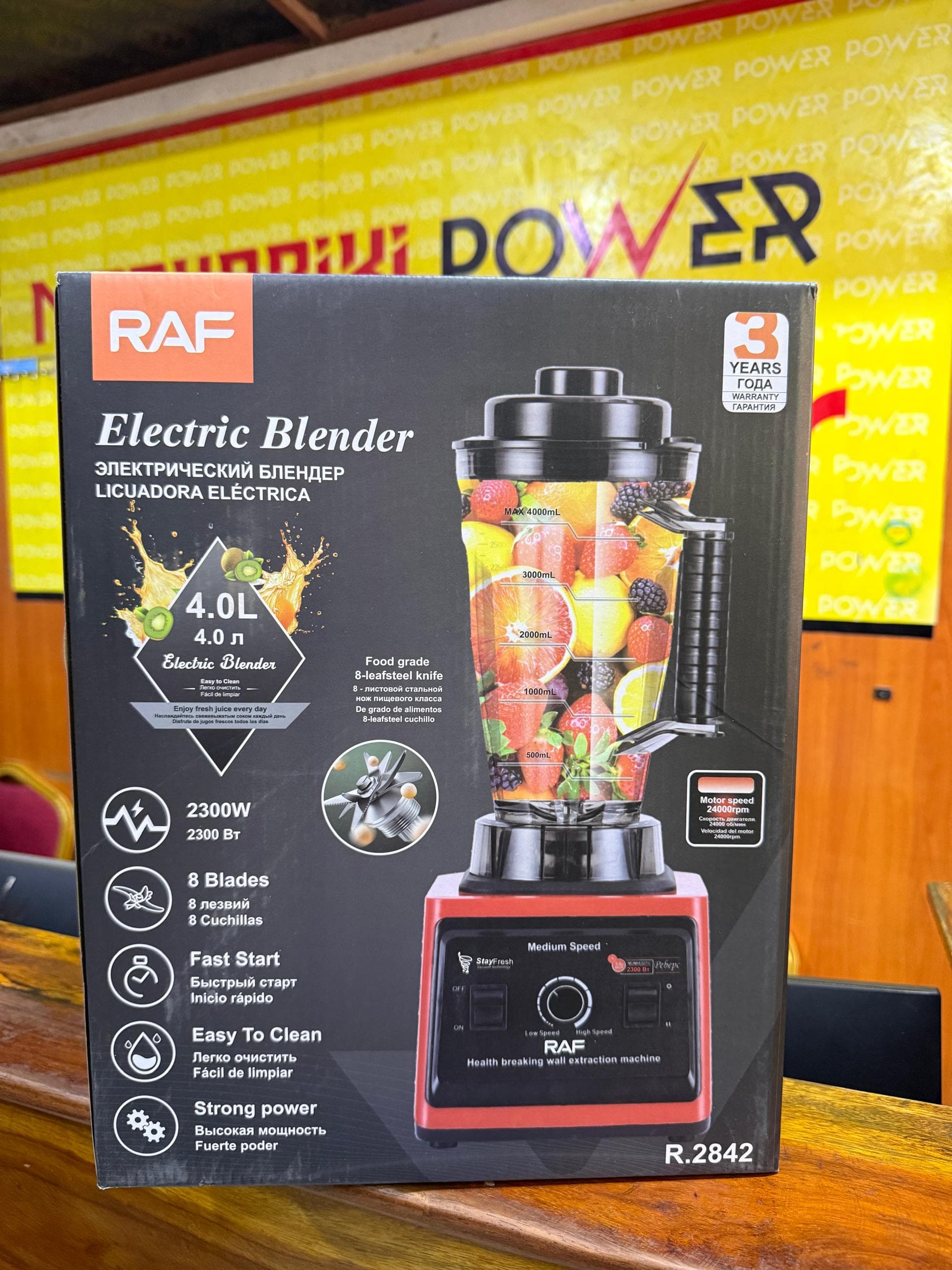RAF R.2842 4L Electric Blender 2300W 8 Blades