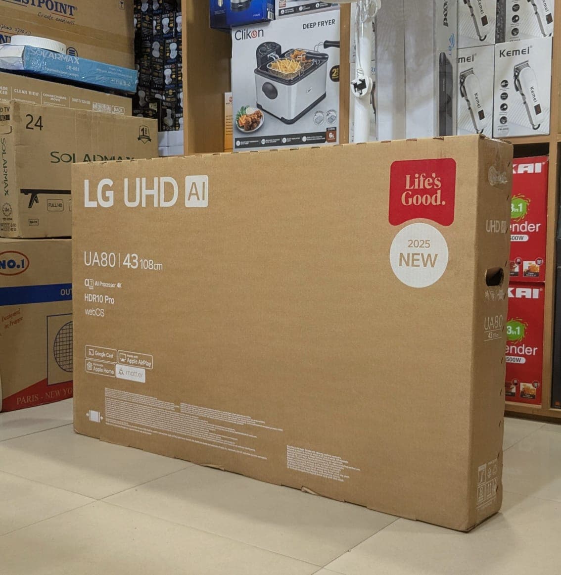 LG 43 Inch UA80 43UA80006LC 4K UHD AI Smart TV HDR10 Pro webOS 25