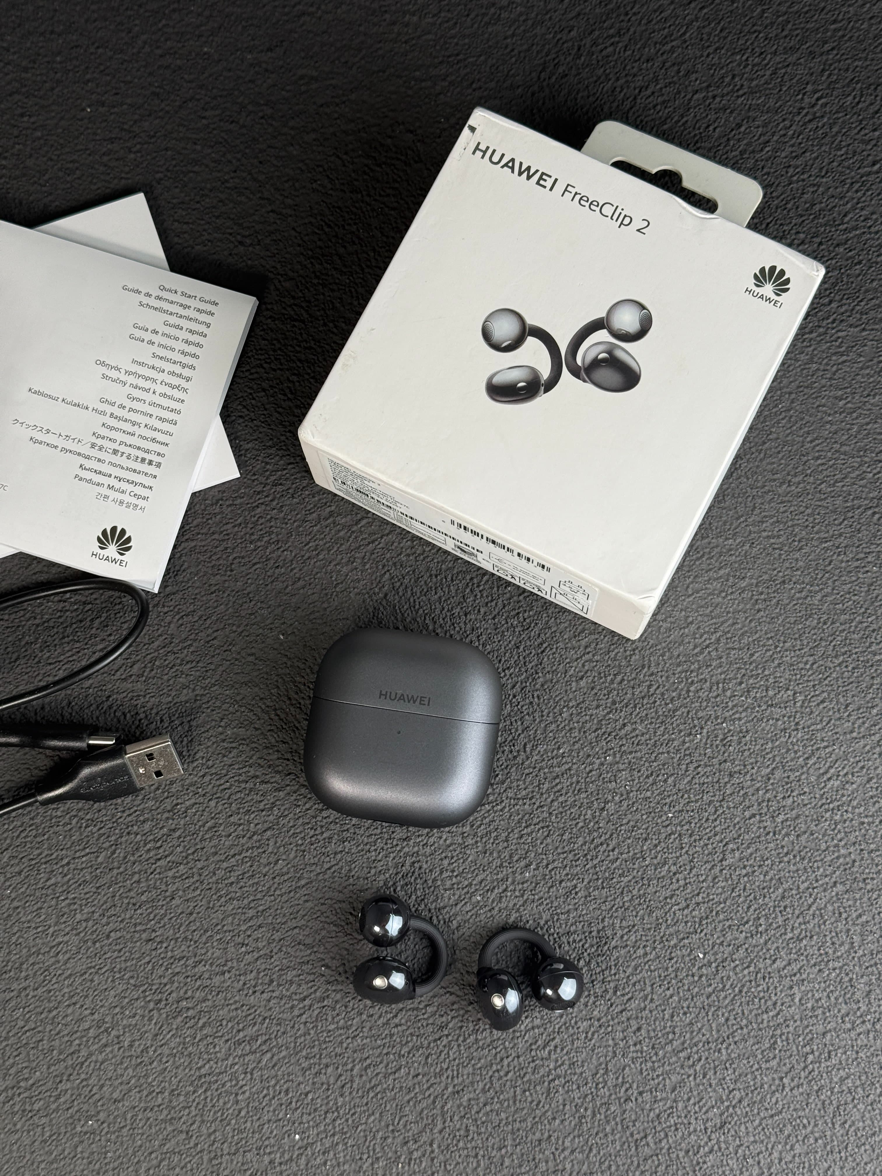 HUAWEI FreeClip 2 Open-Ear Wireless Earbuds Bluetooth 6.0 with Noise Cancellation Black