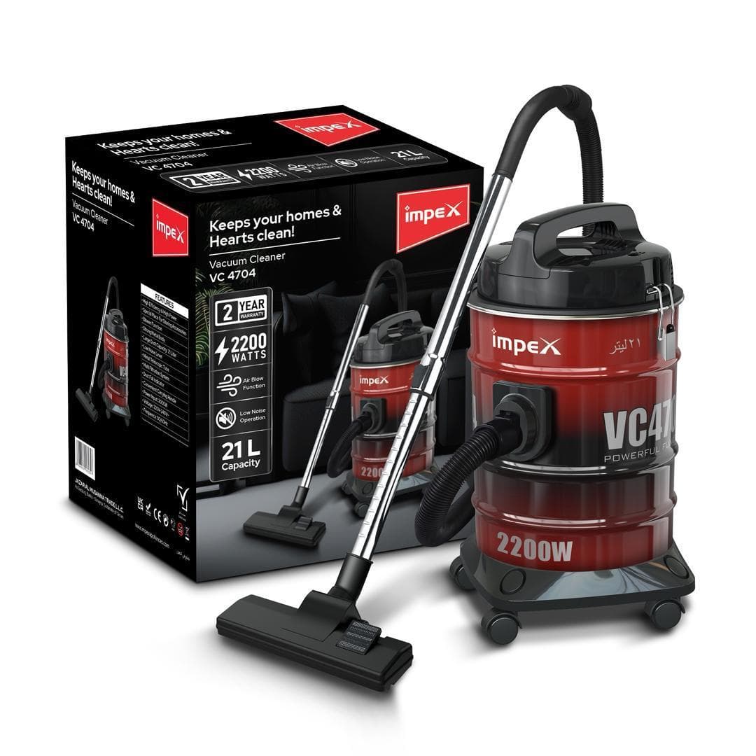 Impex VC 4704 21L Vacuum Cleaner 2200W Blower Function