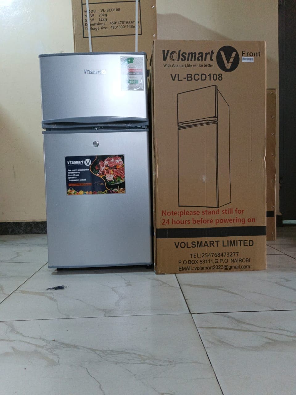 Volsmart 108L Double Door Fridge Refrigerator Tanzania