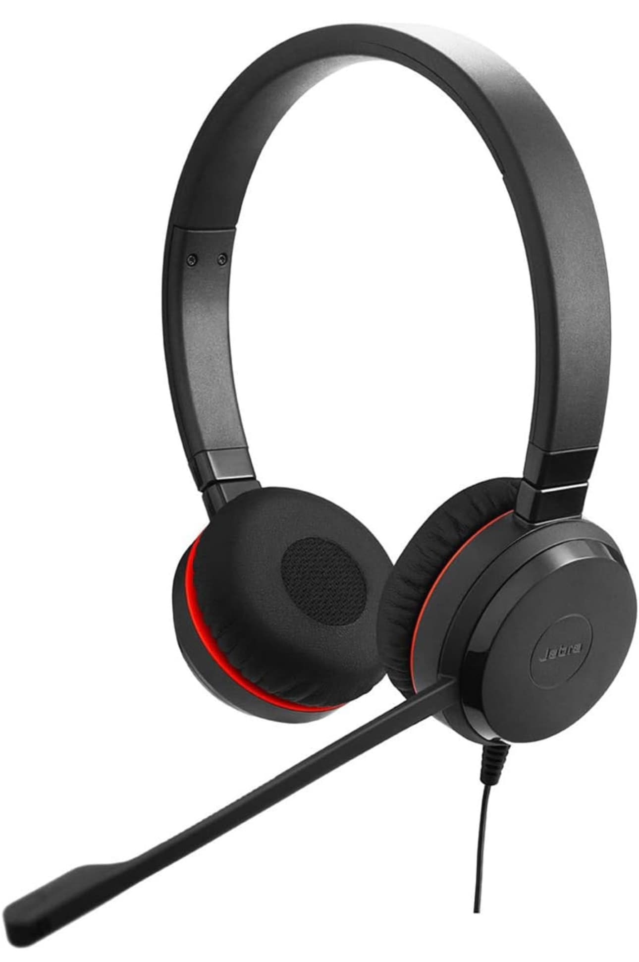 Jabra Evolve 30 II Wired Headset, Stereo, UC-Optimized – Telephone Headset with Superior Sound for Calls and Music – 3.5mm Jack/USB Connection – Pro Headset with All-Day Comfort