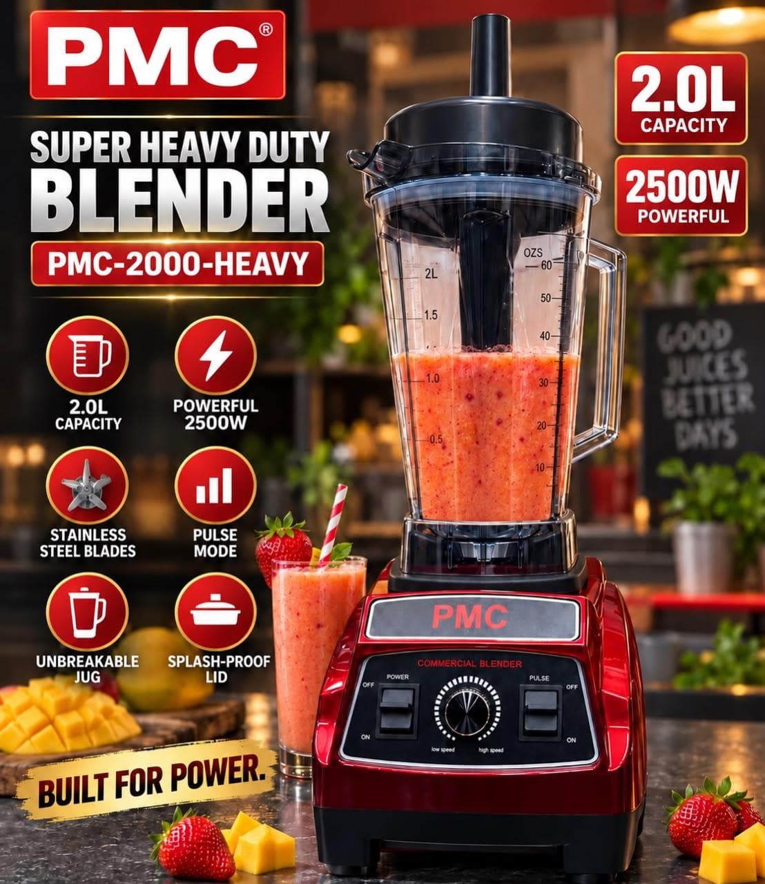 PMC SUPER HEAVY DUTY BLENDER – 2.0L