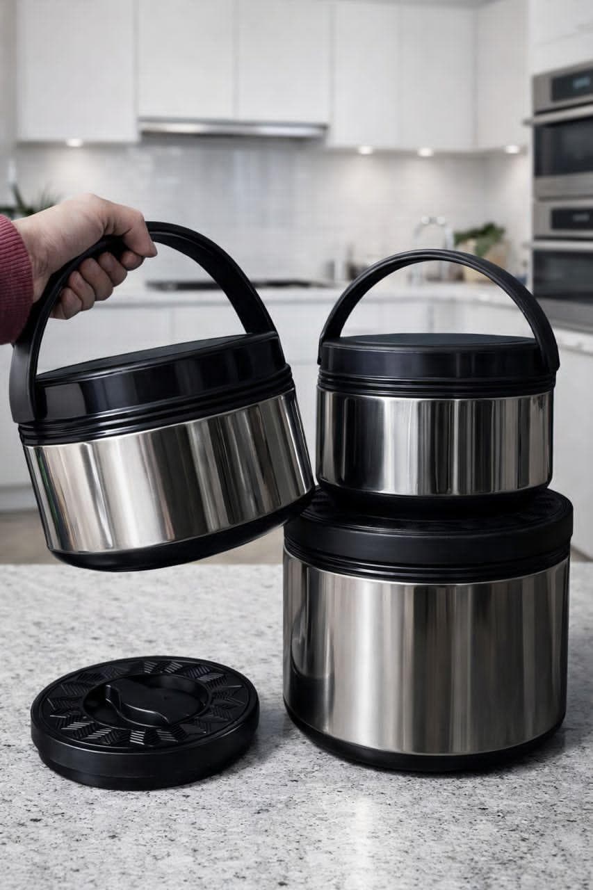 LUNCH BOX ALL BLACK – MIKONO MIWILI YA SILVER CREST