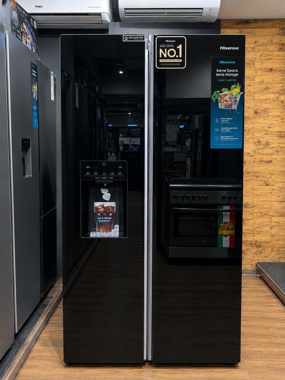 Hisense RS528P5GB is a premium 535-liter side-by-side refrigerator