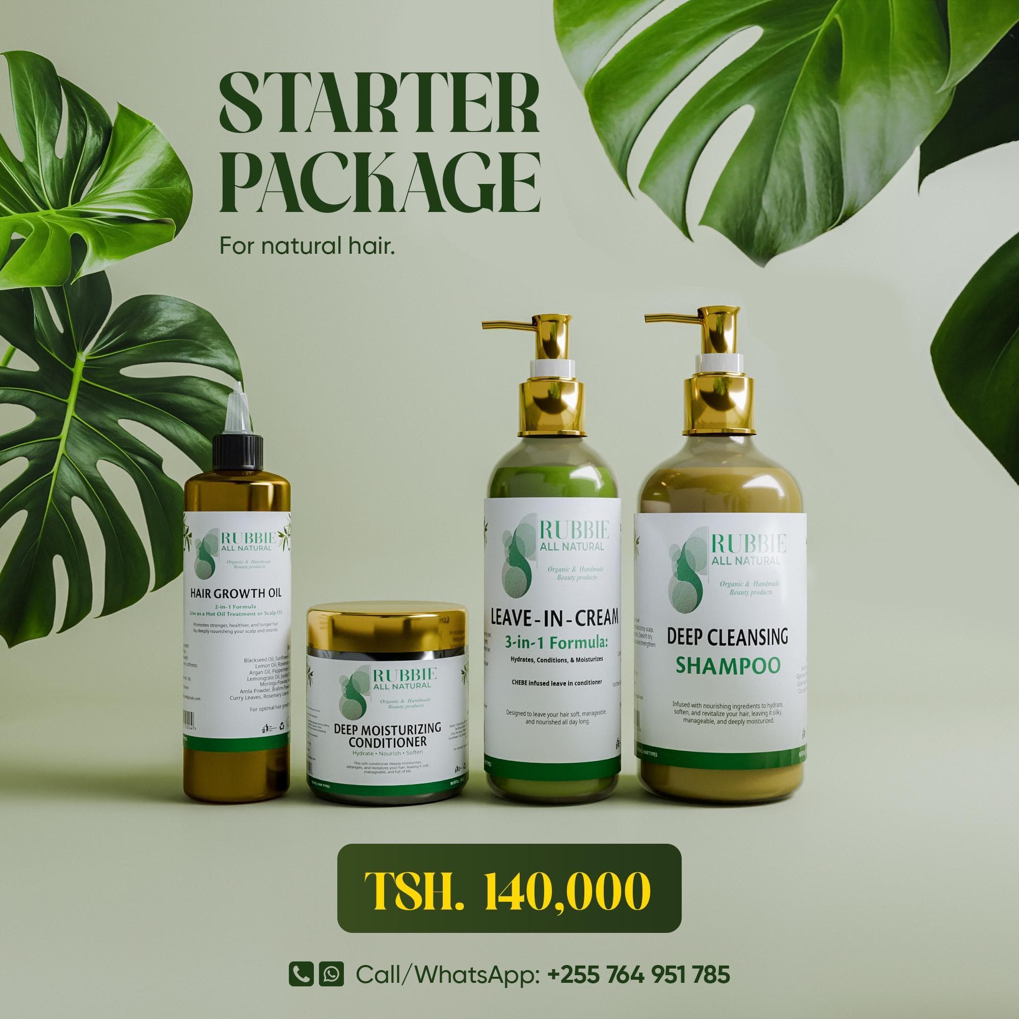 Rubbie All Natural STARTER PACKAGE For Natural Hair